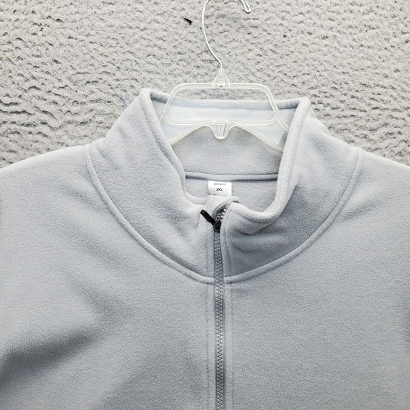 Xersion Sweatshirt Mens 3XL Gray Polar Fleece Soft Loose Fit Mock Neck 1/2 Zip - Picture 3 of 8